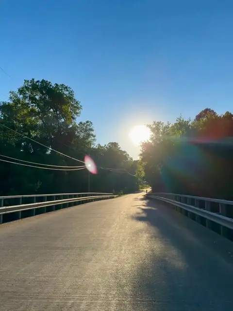 Sun-drenched road inviting new adventures.